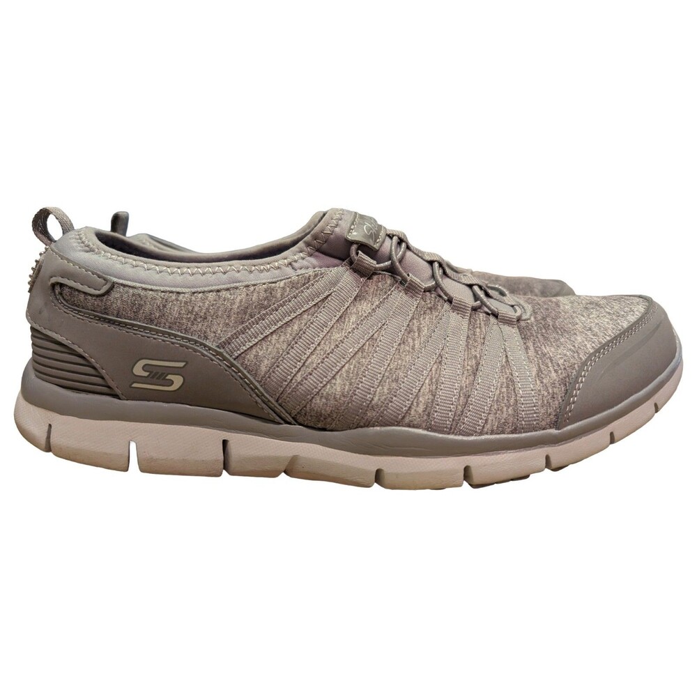 Skechers Gratis Shake It Off Sneakers Women's Size 11 Slip On Gray